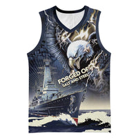 Navy Veteran 250th Anniversary Basketball Jersey Forged Of Salt And Steel - Wonder Print Shop