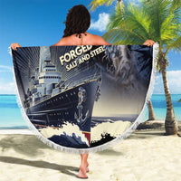 Navy Veteran 250th Anniversary Beach Blanket Forged Of Salt And Steel - Wonder Print Shop