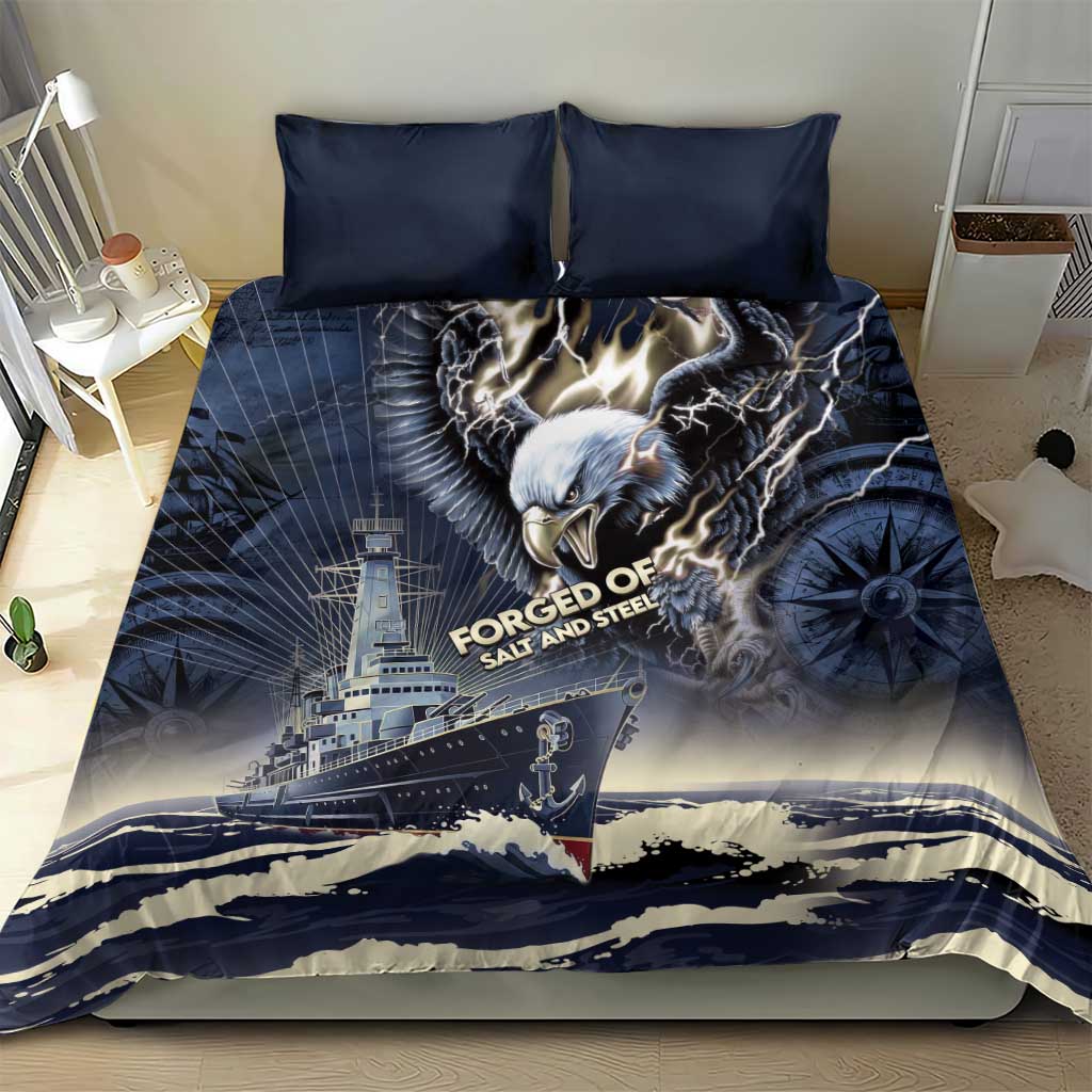 Navy Veteran 250th Anniversary Bedding Set Forged Of Salt And Steel - Wonder Print Shop