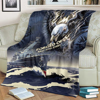 Navy Veteran 250th Anniversary Blanket Forged Of Salt And Steel - Wonder Print Shop