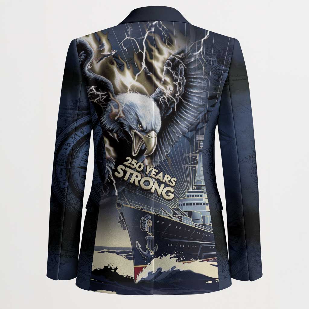 Navy Veteran 250th Anniversary Blazer Forged Of Salt And Steel - Wonder Print Shop