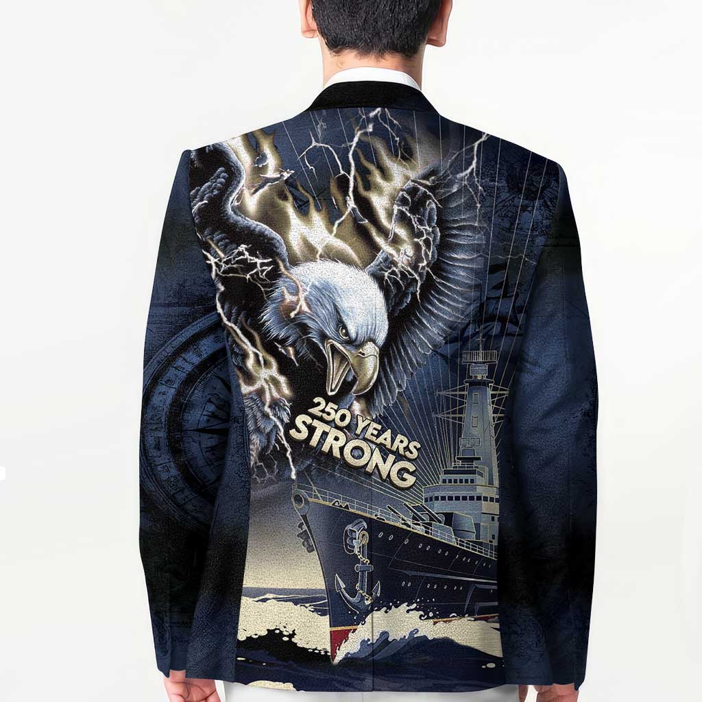 Navy Veteran 250th Anniversary Blazer Forged Of Salt And Steel - Wonder Print Shop