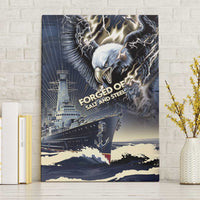 Navy Veteran 250th Anniversary Canvas Wall Art Forged Of Salt And Steel - Wonder Print Shop