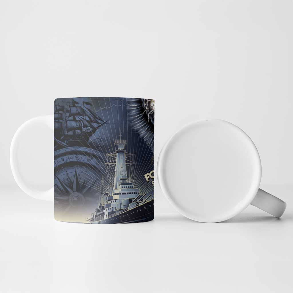 Navy Veteran 250th Anniversary Ceramic Mug Forged Of Salt And Steel - Wonder Print Shop