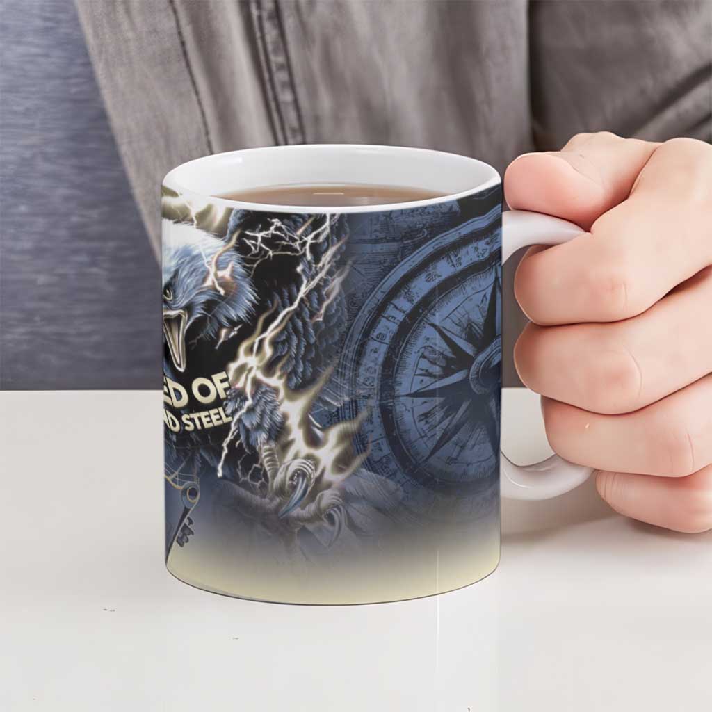 Navy Veteran 250th Anniversary Ceramic Mug Forged Of Salt And Steel - Wonder Print Shop