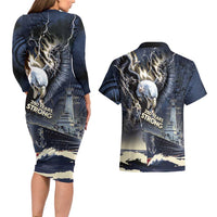 Navy Veteran 250th Anniversary Couples Matching Long Sleeve Bodycon Dress and Hawaiian Shirt Forged Of Salt And Steel - Wonder Print Shop