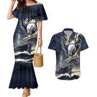 Navy Veteran 250th Anniversary Couples Matching Mermaid Dress and Hawaiian Shirt Forged Of Salt And Steel - Wonder Print Shop