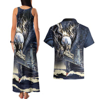 Navy Veteran 250th Anniversary Couples Matching Tank Maxi Dress and Hawaiian Shirt Forged Of Salt And Steel - Wonder Print Shop