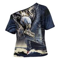 Navy Veteran 250th Anniversary Cross Shoulder Shirt Forged Of Salt And Steel - Wonder Print Shop