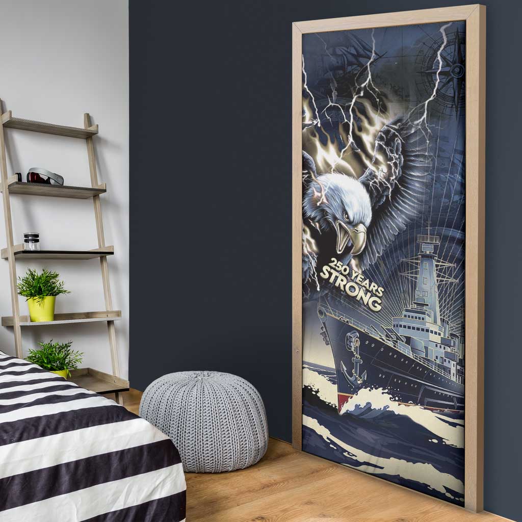 Navy Veteran 250th Anniversary Door Cover Forged Of Salt And Steel - Wonder Print Shop