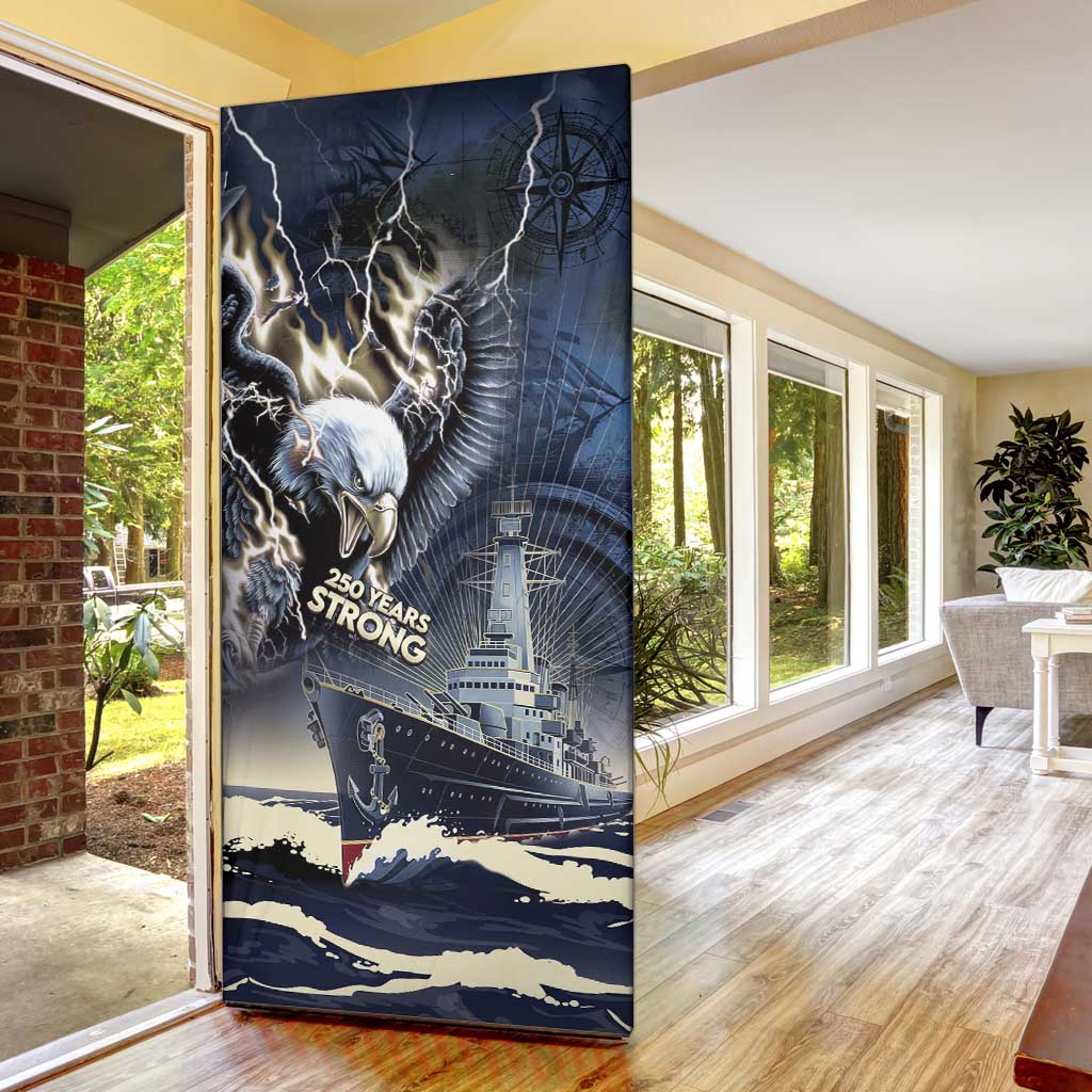 Navy Veteran 250th Anniversary Door Cover Forged Of Salt And Steel - Wonder Print Shop