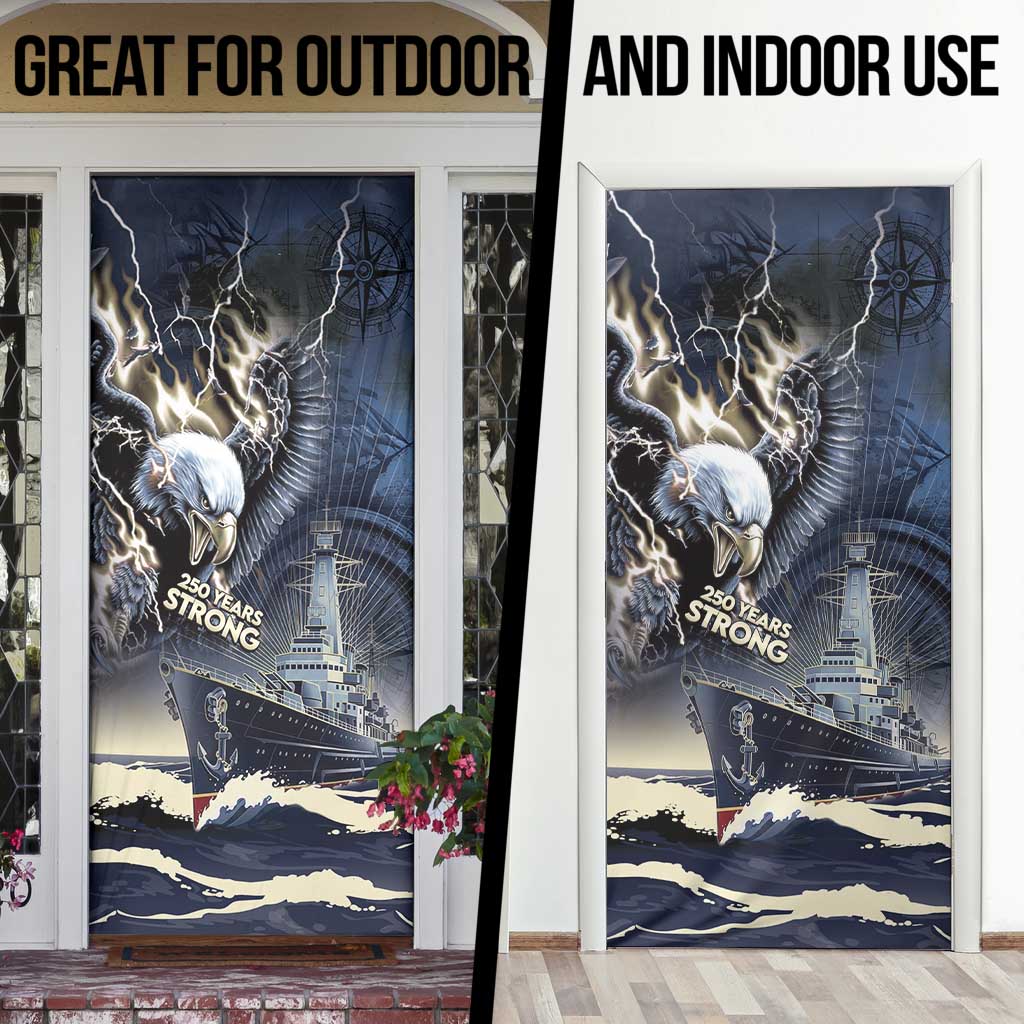 Navy Veteran 250th Anniversary Door Cover Forged Of Salt And Steel - Wonder Print Shop