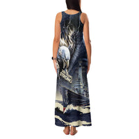 Navy Veteran 250th Anniversary Family Matching Tank Maxi Dress and Hawaiian Shirt Forged Of Salt And Steel - Wonder Print Shop