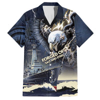 Navy Veteran 250th Anniversary Hawaiian Shirt Forged Of Salt And Steel - Wonder Print Shop