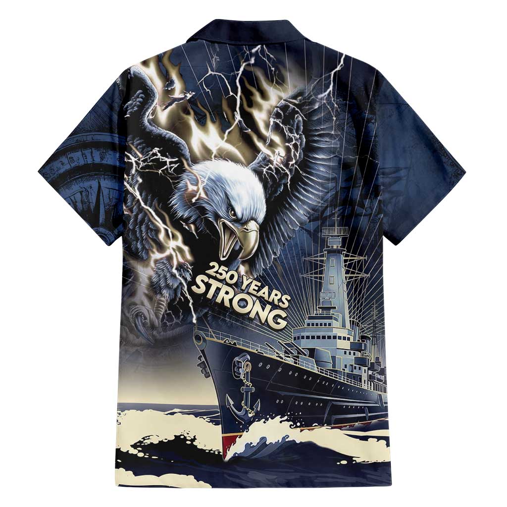 Navy Veteran 250th Anniversary Hawaiian Shirt Forged Of Salt And Steel - Wonder Print Shop
