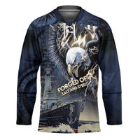 Navy Veteran 250th Anniversary Hockey Jersey Forged Of Salt And Steel - Wonder Print Shop