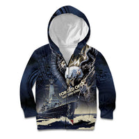 Navy Veteran 250th Anniversary Kid Hoodie Forged Of Salt And Steel - Wonder Print Shop