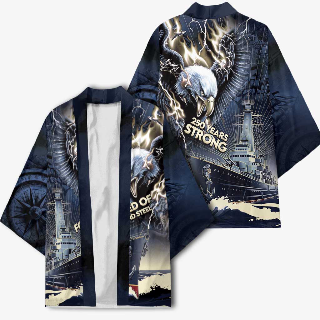 Navy Veteran 250th Anniversary Kimono Forged Of Salt And Steel - Wonder Print Shop