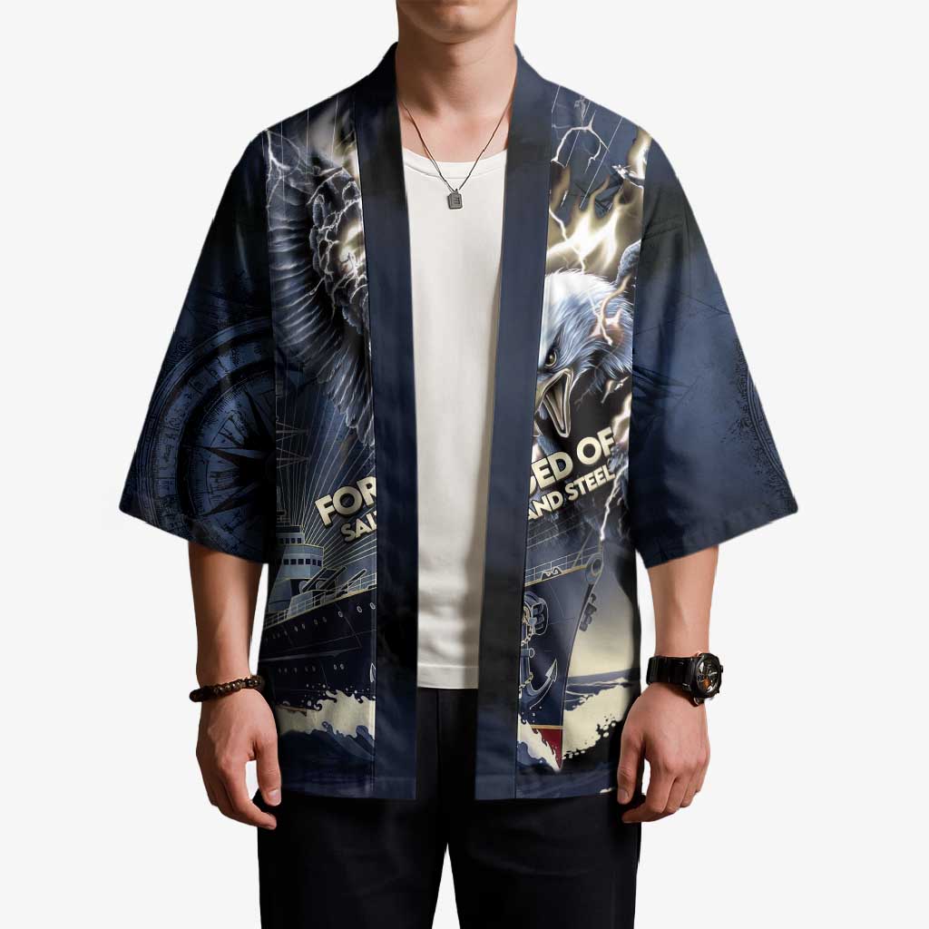 Navy Veteran 250th Anniversary Kimono Forged Of Salt And Steel - Wonder Print Shop