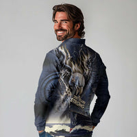 Navy Veteran 250th Anniversary Long Sleeve Polo Shirt Forged Of Salt And Steel - Wonder Print Shop