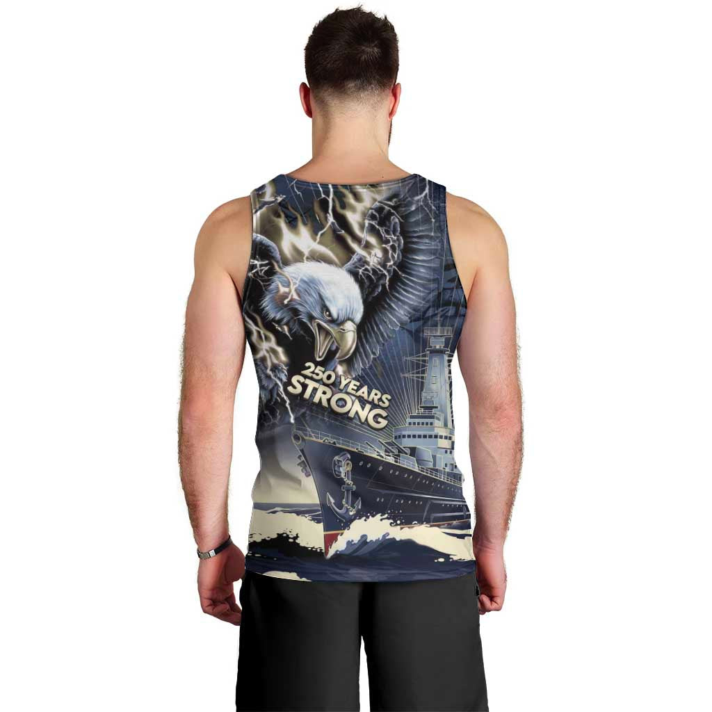 Navy Veteran 250th Anniversary Men Tank Top Forged Of Salt And Steel - Wonder Print Shop