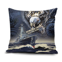 Navy Veteran 250th Anniversary Pillow Cover Forged Of Salt And Steel - Wonder Print Shop