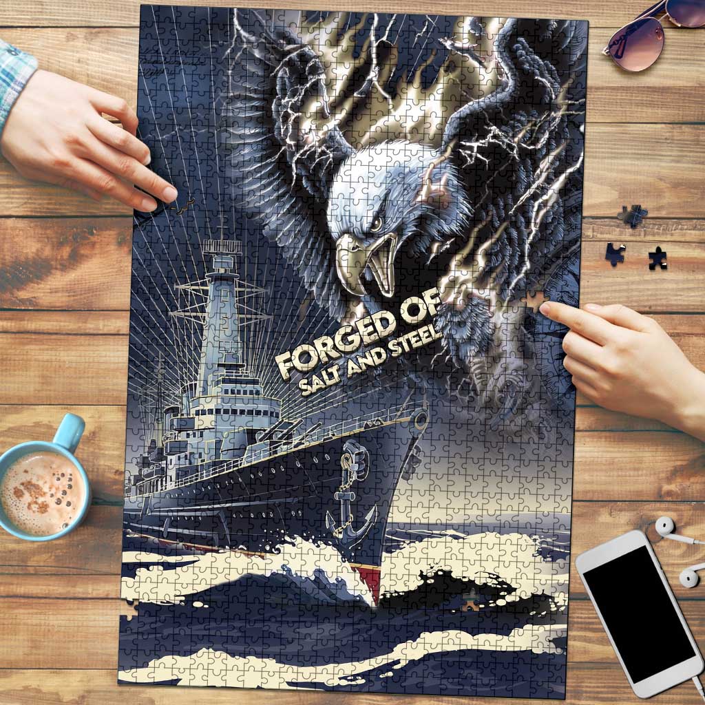 Navy Veteran 250th Anniversary Puzzle Forged Of Salt And Steel - Wonder Print Shop