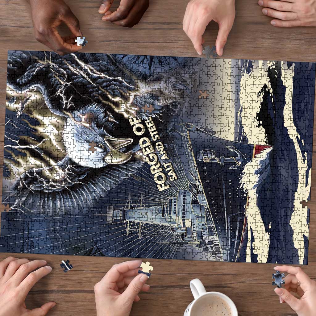 Navy Veteran 250th Anniversary Puzzle Forged Of Salt And Steel - Wonder Print Shop