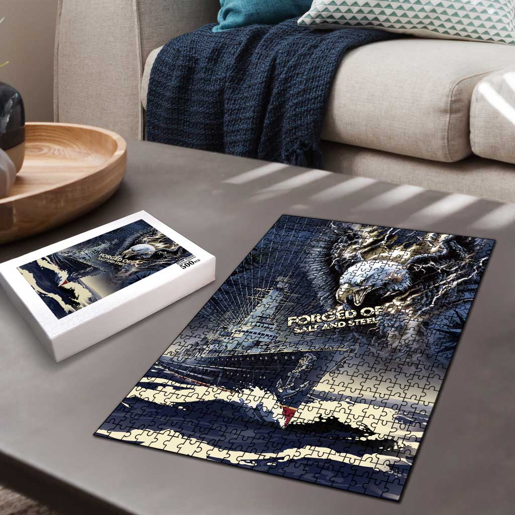 Navy Veteran 250th Anniversary Puzzle Forged Of Salt And Steel - Wonder Print Shop