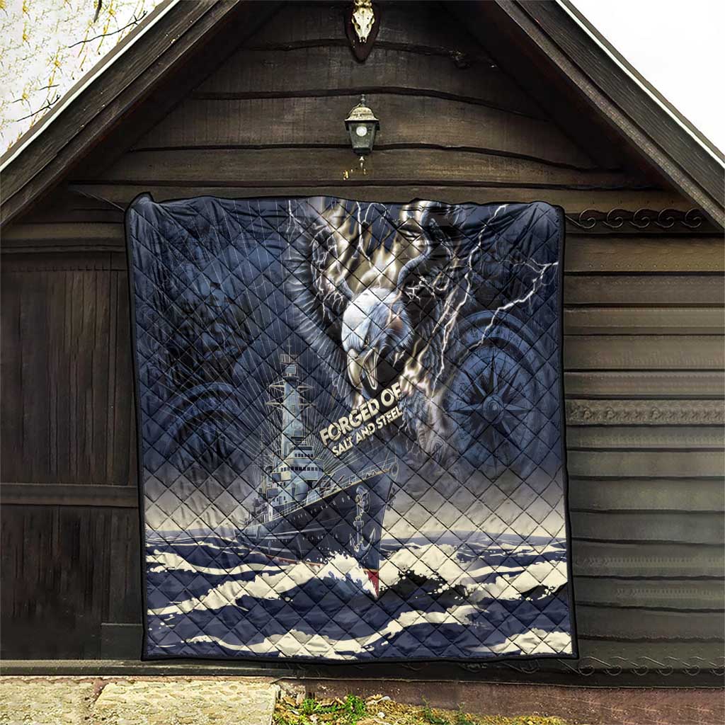 Navy Veteran 250th Anniversary Quilt Forged Of Salt And Steel - Wonder Print Shop