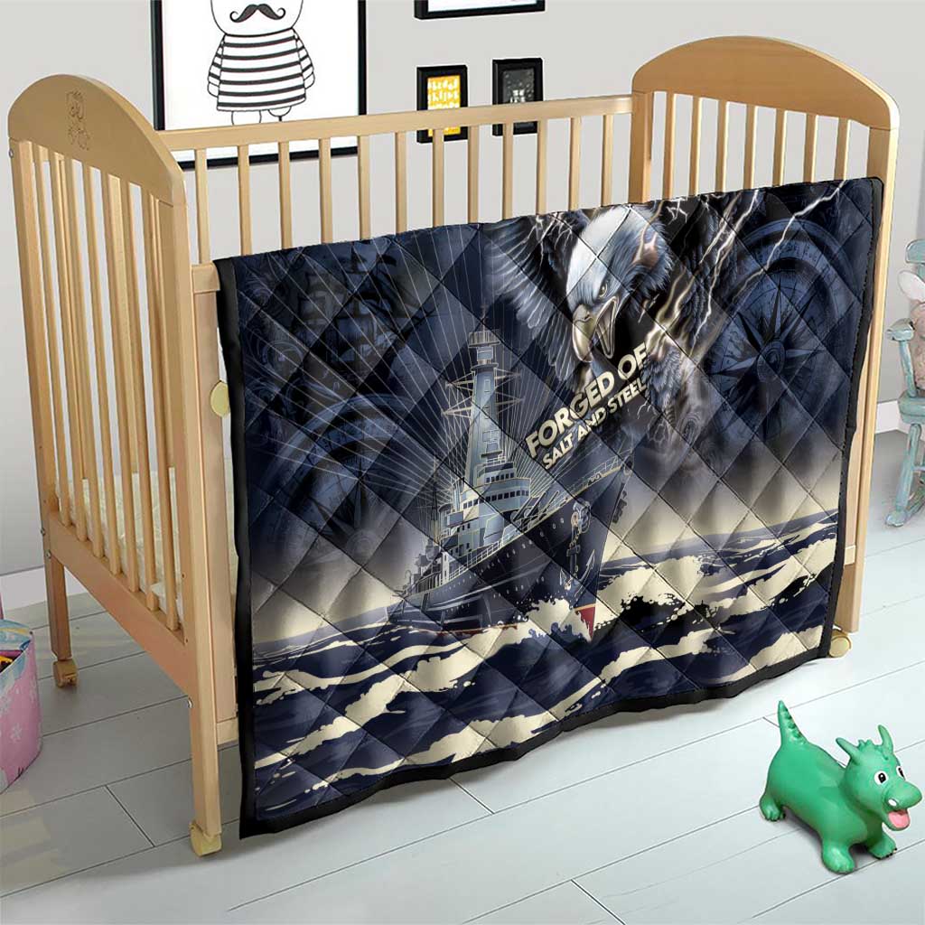Navy Veteran 250th Anniversary Quilt Forged Of Salt And Steel - Wonder Print Shop