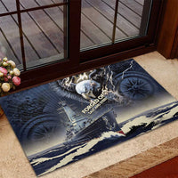 Navy Veteran 250th Anniversary Rubber Doormat Forged Of Salt And Steel - Wonder Print Shop