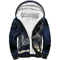 Navy Veteran 250th Anniversary Sherpa Hoodie Forged Of Salt And Steel - Wonder Print Shop