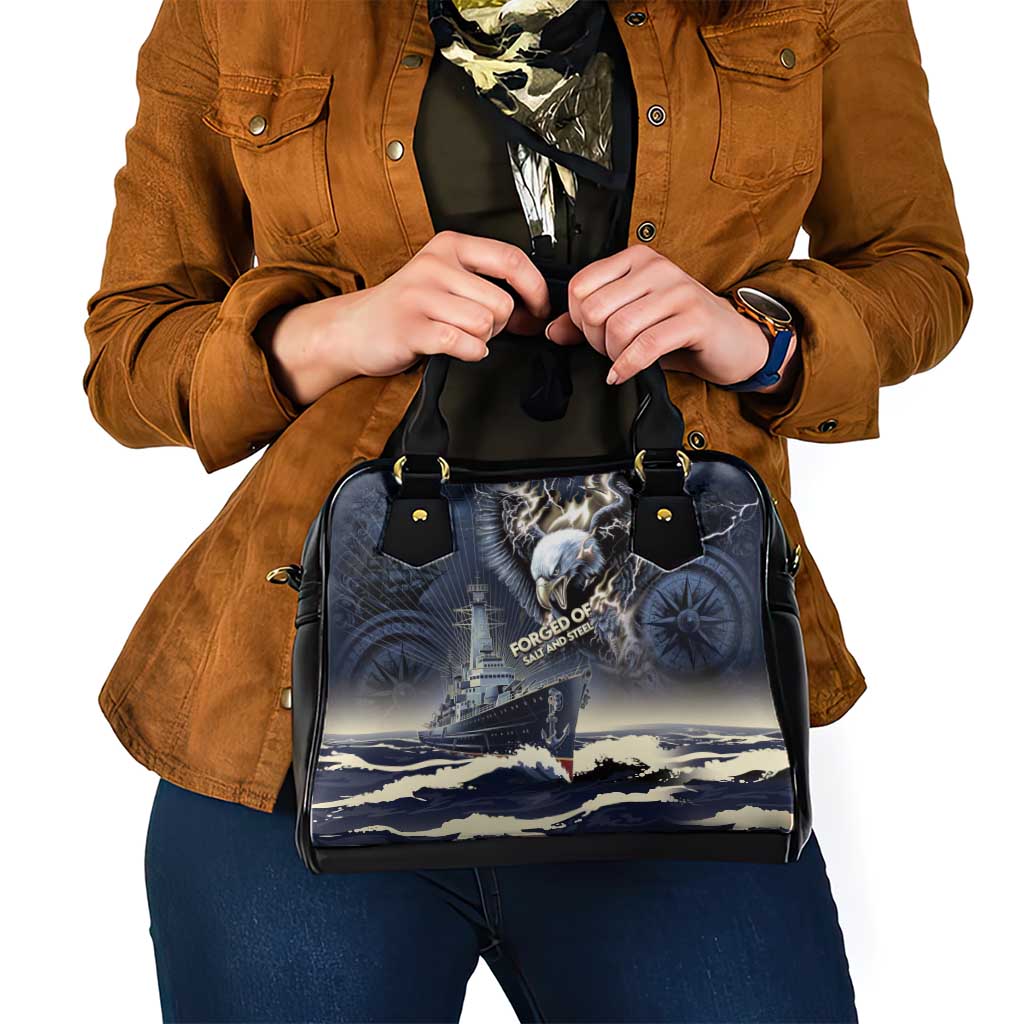 Navy Veteran 250th Anniversary Shoulder Handbag Forged Of Salt And Steel - Wonder Print Shop