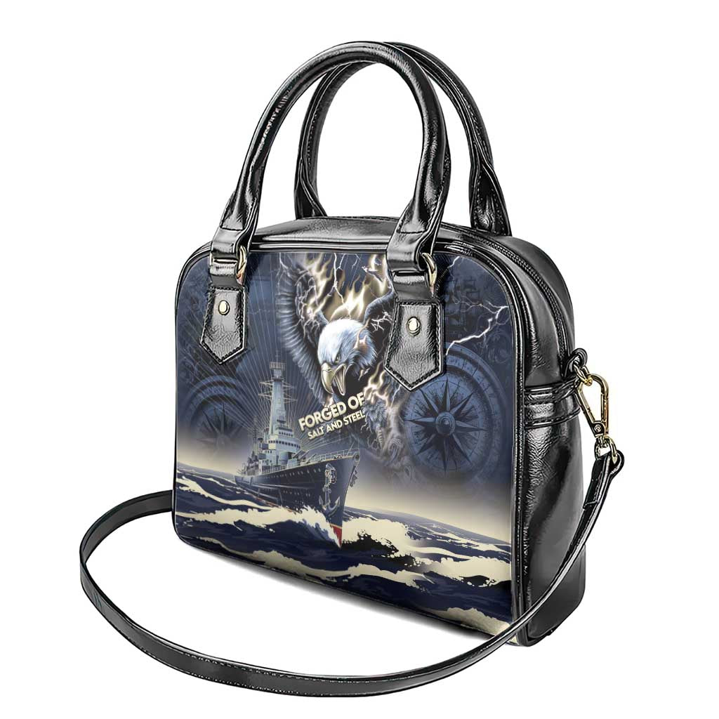 Navy Veteran 250th Anniversary Shoulder Handbag Forged Of Salt And Steel - Wonder Print Shop