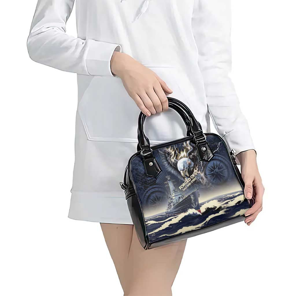 Navy Veteran 250th Anniversary Shoulder Handbag Forged Of Salt And Steel - Wonder Print Shop