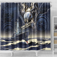 Navy Veteran 250th Anniversary Shower Curtain Forged Of Salt And Steel - Wonder Print Shop