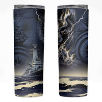 Navy Veteran 250th Anniversary Skinny Tumbler Forged Of Salt And Steel - Wonder Print Shop