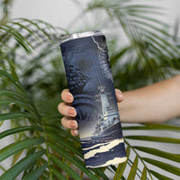 Navy Veteran 250th Anniversary Skinny Tumbler Forged Of Salt And Steel - Wonder Print Shop