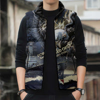 Navy Veteran 250th Anniversary Sleeveless Puffer Jacket Forged Of Salt And Steel - Wonder Print Shop