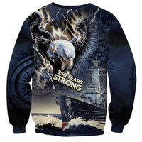 Navy Veteran 250th Anniversary Sweatshirt Forged Of Salt And Steel - Wonder Print Shop