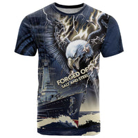 Navy Veteran 250th Anniversary T Shirt Forged Of Salt And Steel - Wonder Print Shop
