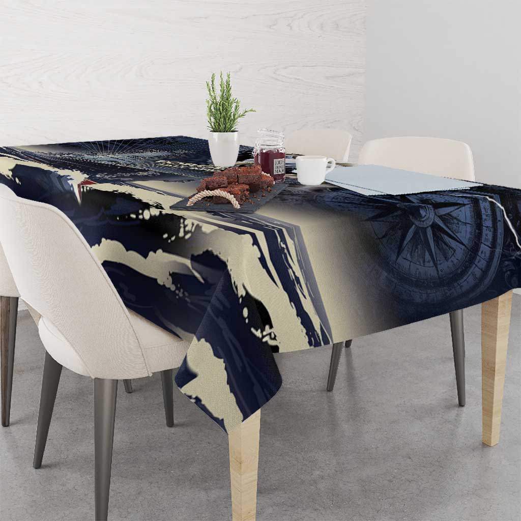 Navy Veteran 250th Anniversary Tablecloth Forged Of Salt And Steel - Wonder Print Shop