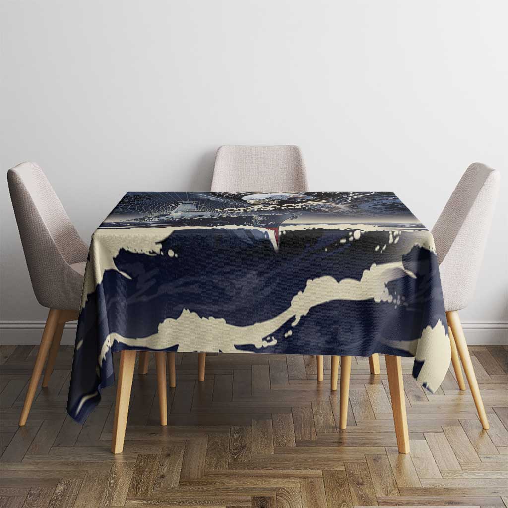 Navy Veteran 250th Anniversary Tablecloth Forged Of Salt And Steel - Wonder Print Shop