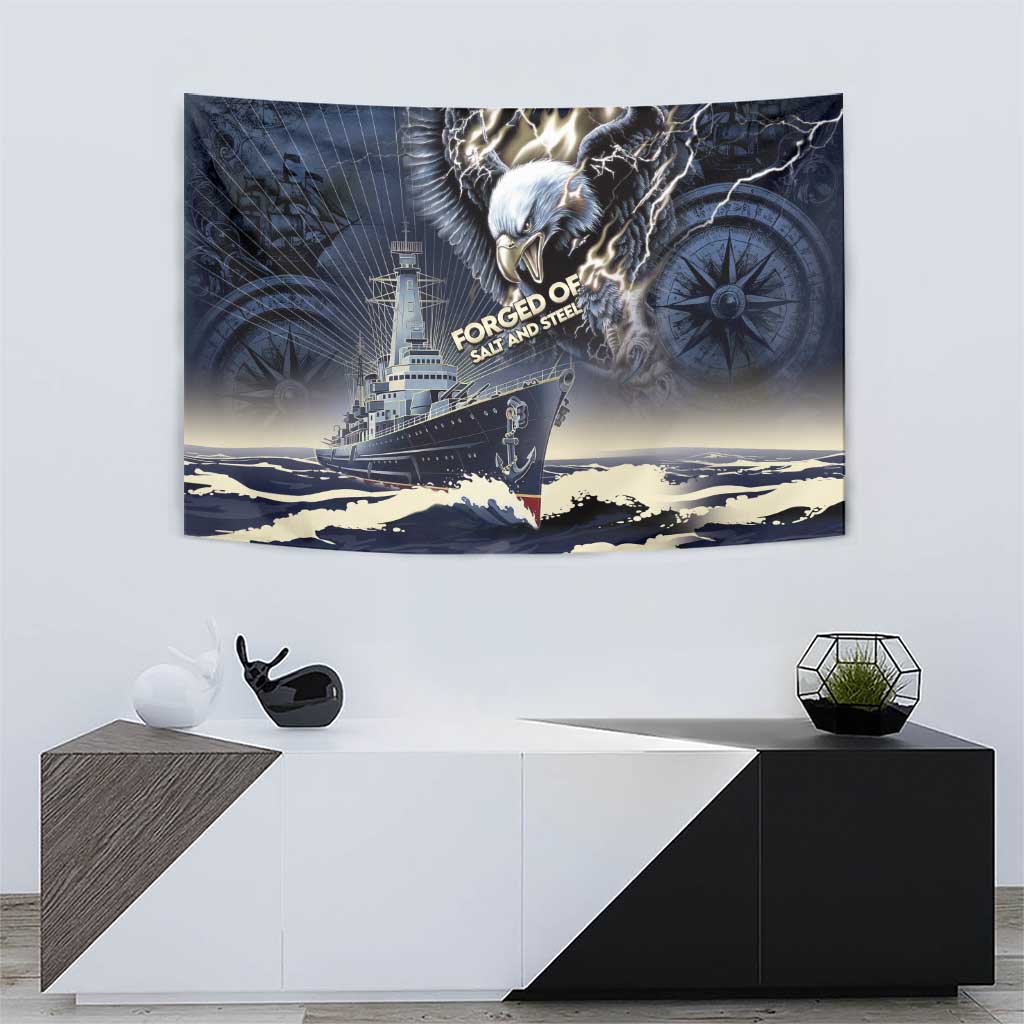 Navy Veteran 250th Anniversary Tapestry Forged Of Salt And Steel - Wonder Print Shop