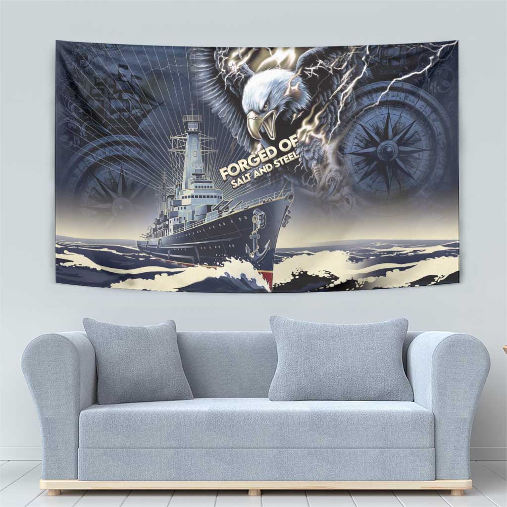 Navy Veteran 250th Anniversary Tapestry Forged Of Salt And Steel - Wonder Print Shop