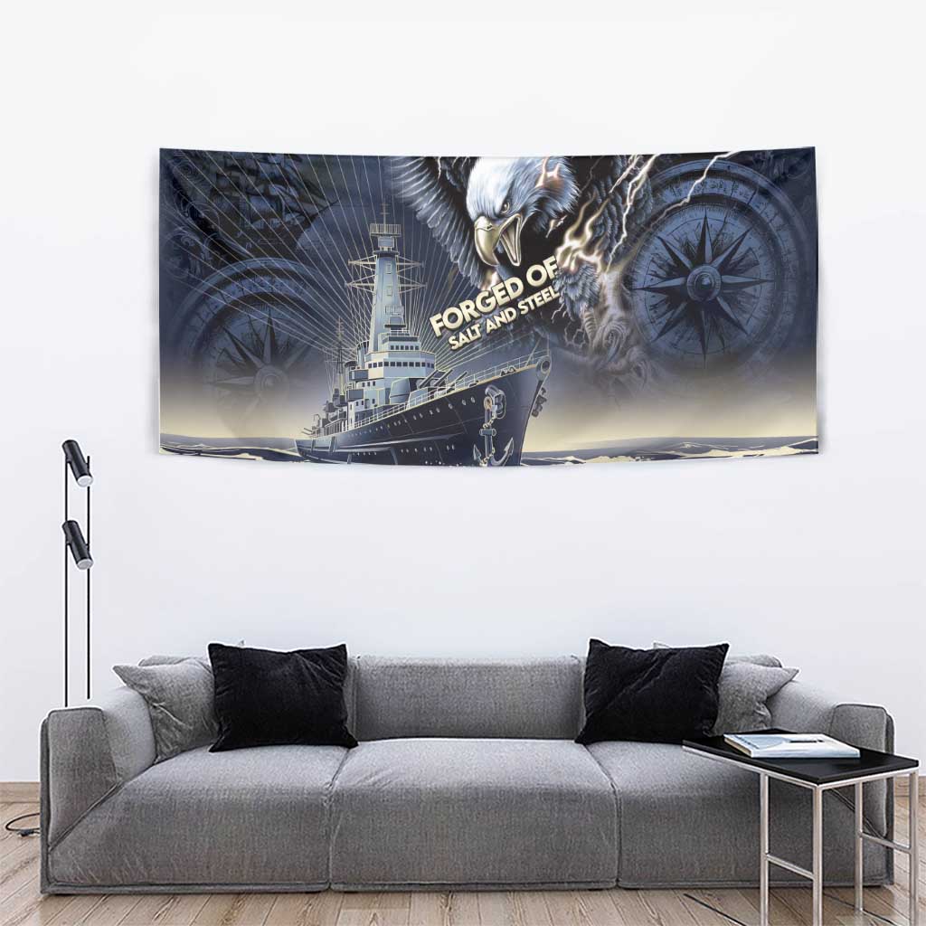 Navy Veteran 250th Anniversary Tapestry Forged Of Salt And Steel - Wonder Print Shop