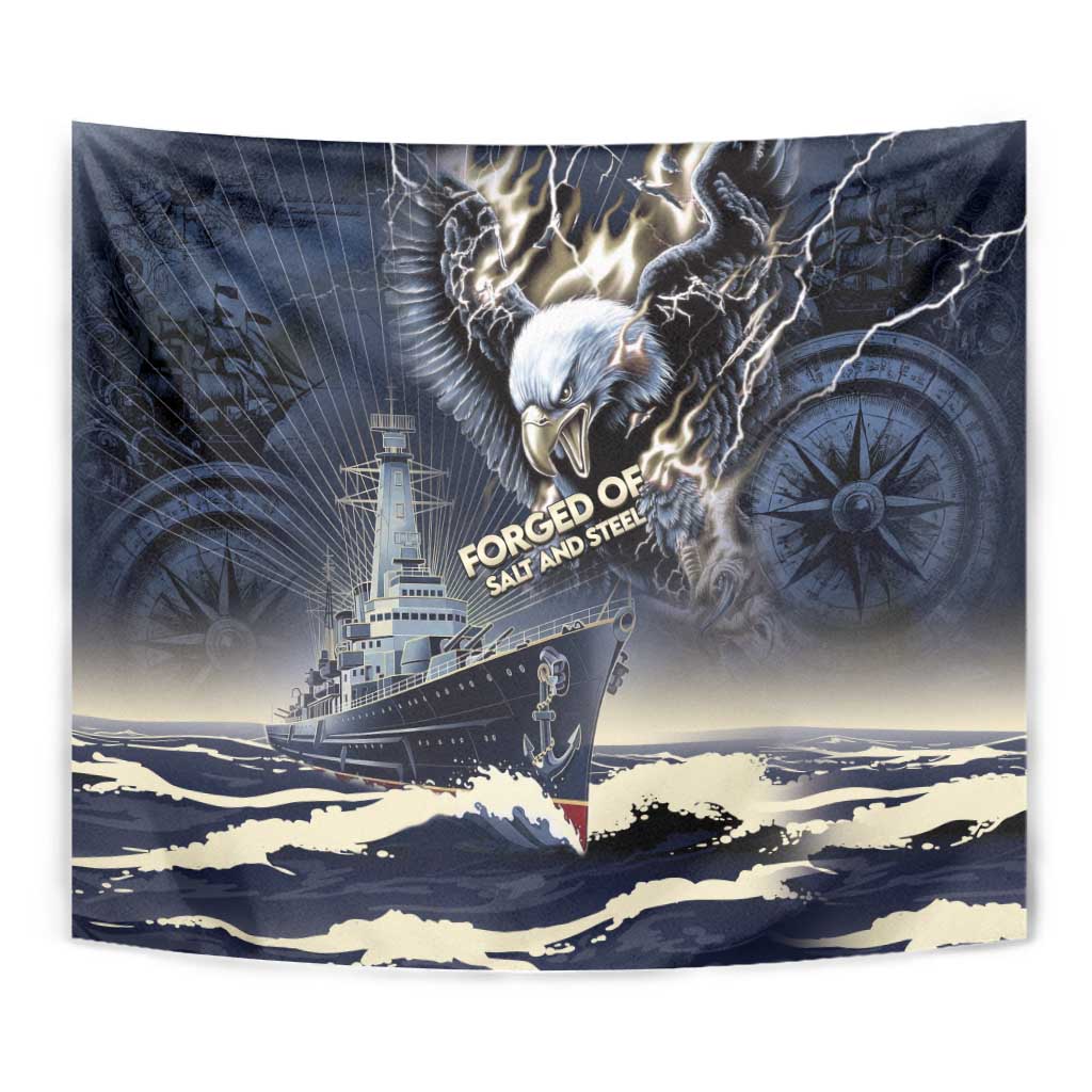 Navy Veteran 250th Anniversary Tapestry Forged Of Salt And Steel - Wonder Print Shop