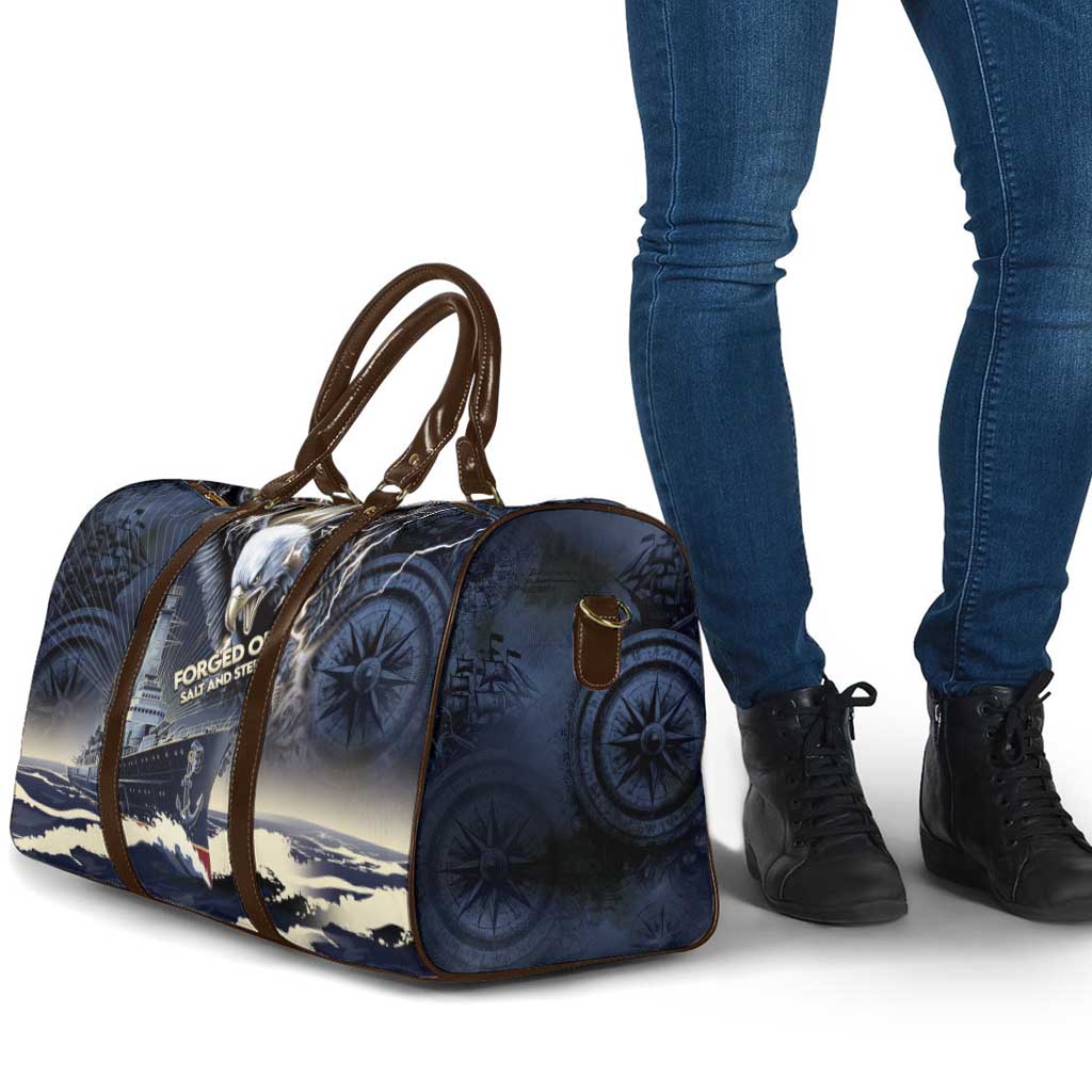 Navy Veteran 250th Anniversary Travel Bag Forged Of Salt And Steel - Wonder Print Shop