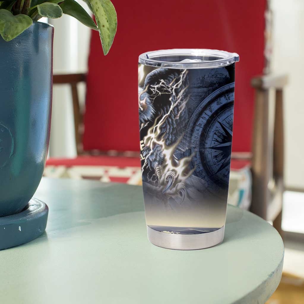 Navy Veteran 250th Anniversary Tumbler Cup Forged Of Salt And Steel - Wonder Print Shop